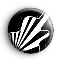 Black and white rock guitar badge thumbnail