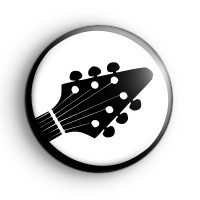 Black and White Guitar Badge
