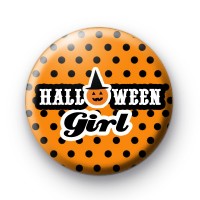 Orange Halloween Girl Badge