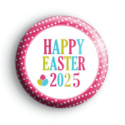 Cute Happy Easter 2025 Badge medium