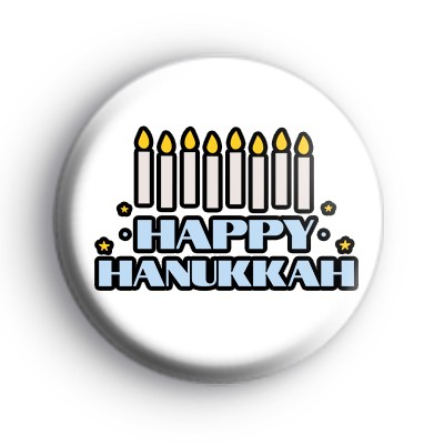 Happy Hanukkah Candle Celebration Badge medium