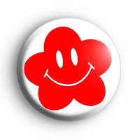 Flower Happy Face Red Badge thumbnail