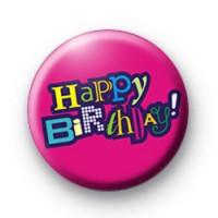 Happy Birthday Pink Badge