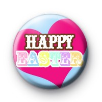 Happy Easter Love Heart badges