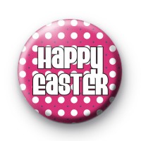 Cute Pink Happy Easter Badges thumbnail