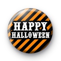 Happy Halloween Orange and Black Badge