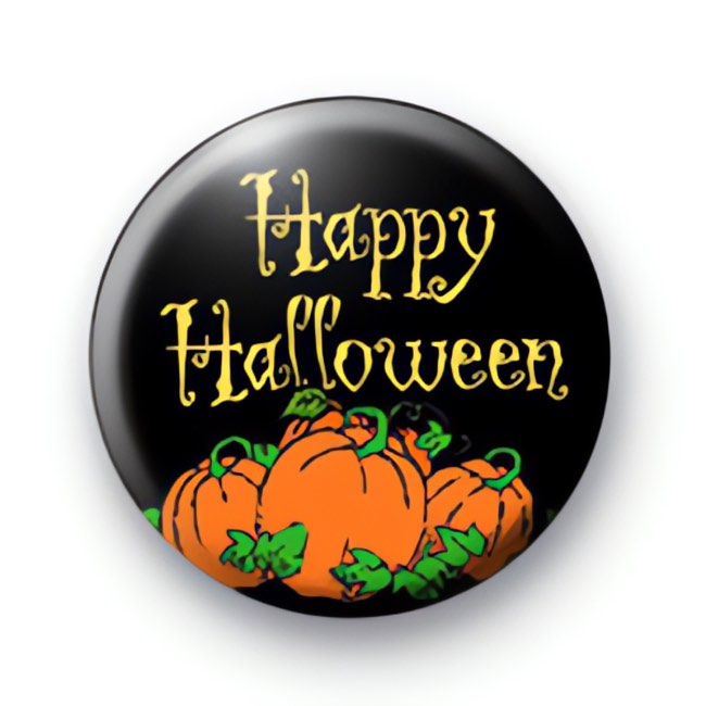 Pumpkin Happy Halloween Badge