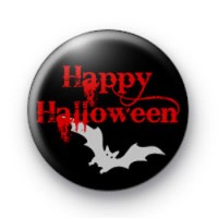 Red Spooky Happy Halloween Badge