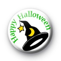 Witch's Hat Happy Halloween Badge
