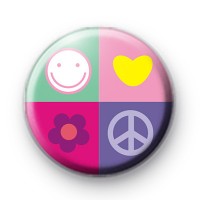 Happiness peace and love badge thumbnail