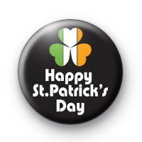 Happy St Patricks Day Shamrock Badge
