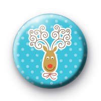 Happy Xmas Reindeer Badges