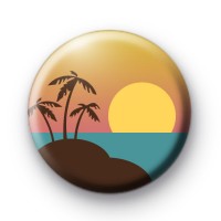 Beach Tropical Scene Badge