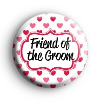 Hearts Galore Custom of The Groom Badge thumbnail