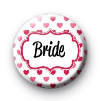 Hearts Galore Bride Button Badges