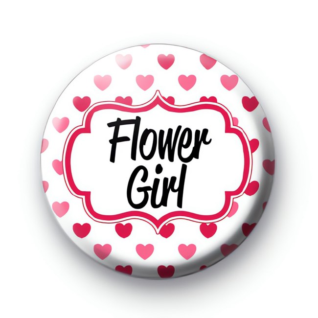 Hearts Galore Flower Girl Badge