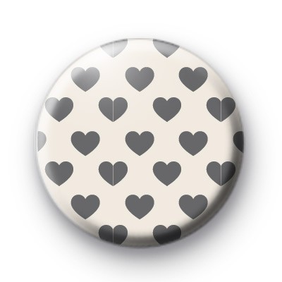 Grey Hearts Over and Over Badge
