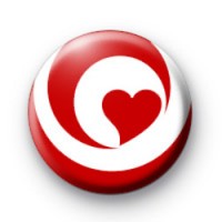 Red Hearts Love Badge