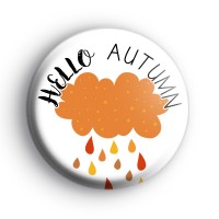 Hello Autumn Rain Badge