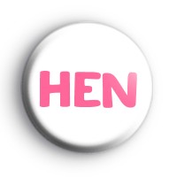 White and Pink Hen Badge