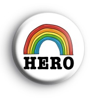 Rainbow Hero Button Badge