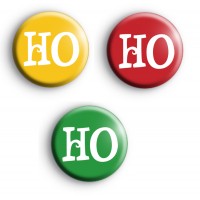 Christmas HO HO HO badges