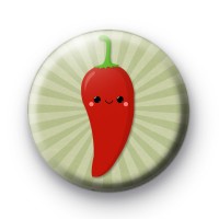 Hot Red Chilli Button Badge