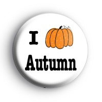 I Love Autumn Badge