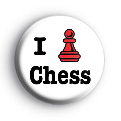 I Love Chess Pawn Badge