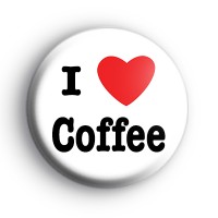 I Love Heart Coffee Badge