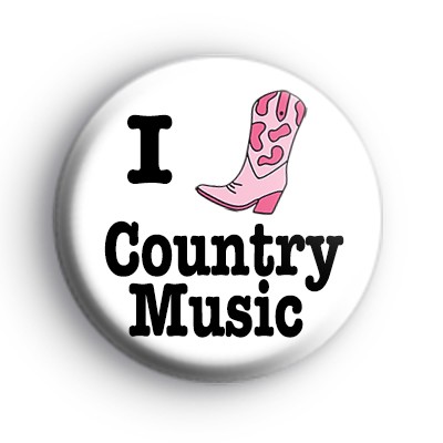 I Love Country Music Badges medium