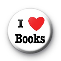 I Love Books Button Badge