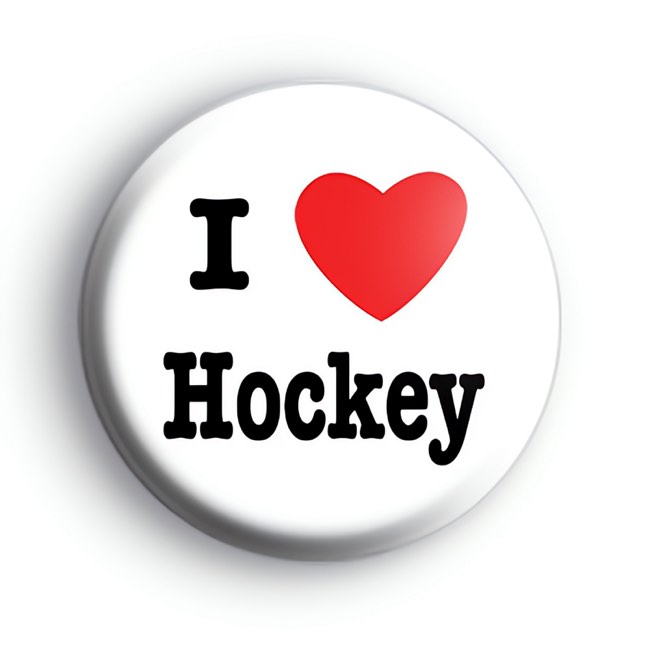 I Love Hockey Badge