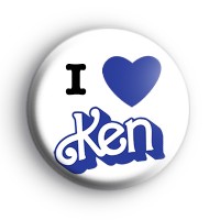 I Love Ken Barbie Badge