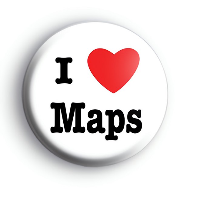 I Love Maps Badge