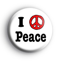 I Love Peace Symbol Badge thumbnail