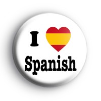 I Love Spanish Flag Heart Badge