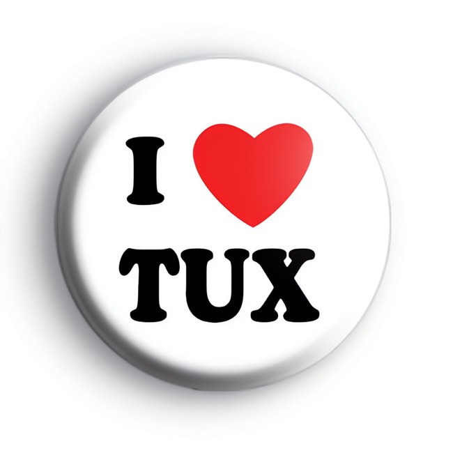 I Love TUX Badge