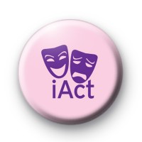 Pink and Purple iAct Theatre Drama Badge