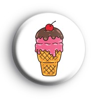 Ice Cream Cone Badge