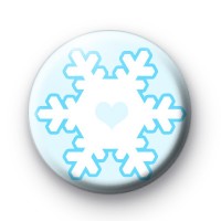 Ice Cold Blue Snowflake Button Badges