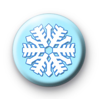 Icy Cold Blue Snowflake badge medium