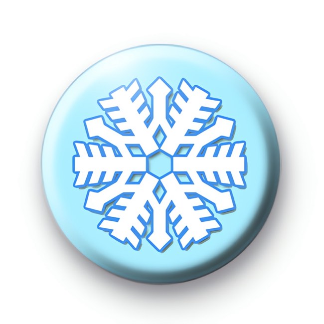 Icy Cold Blue Snowflake badge