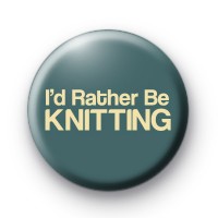 Id Rather Be Knitting Badge