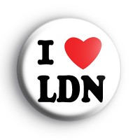 I Love LDN Button Badge
