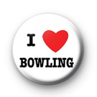 I Love Bowling Badge