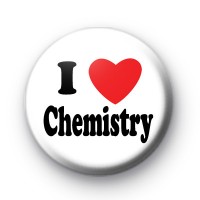 I Love Chemistry Button Badge