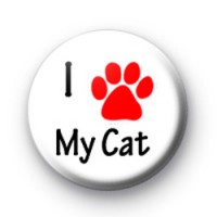 I Love my cat badges