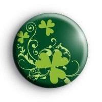 Green Shamrock Pattern badge