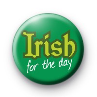 Irish For the Day Green Button Badges
